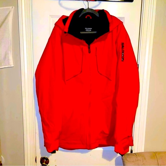 Salomon BRILLIANT-PERFORMANCEJACKET “FIERY RED”20,000mm rain proof PRIMOLOFT PRO - Picture 5 of 16